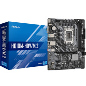 Материнская плата ASRock H610M-HDV/M.2, Socket 1700, Intel®H610, 2xDDR4-3200, D-SUB+HDMI+DP, 1xPCI-Ex16, 2xPCI-Ex1, 4xSATA3, 1xM.2, 8 Ch Audio, 1xGLan, (2+3)xUSB2.0, (2+2)xUSB3.2, 1xPS/2, mATX, RTL {20} (936517)