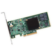 HBA-адаптер Broadcom 9300-8I SGL (LSI00344 / H5-25573-00)  PCIe 3.0 x8 LP, SAS/SATA 12G HBA, 8port(2*int SFF8643), 3008 IOC, {5} (007080)