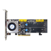 RAID-контроллер Areca ARC-1686-2NOD PCIe 4.0 x8 Low Profile, 2 x M.2 Connector, Tri-mode interface at each M.2 bays - 12Gb/s SAS/SATA / Gen 4.0 PCIe (NVMe), RAID 0,1,10,JBOD, Hold-up Supercapacitor Onboard, RTL