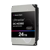Жесткий диск серверный WD Ultrastar DC HC580 WUH722424ALE6L4 24TB, 3.5", SATA 6Gb/s, 7200rpm, 512MB, 512e/4Kn, CMR (0F62796)