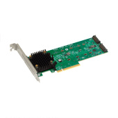 RAID-контроллер Broadcom 9540-2M2 SGL (05-50148-00 / 05-50148-00002 / 03-50148-00002) PCIe v4 x8 LP, Tri-Mode SATA/NVMe 12G RAID 0,1, 2x M.2 slots, 3808 IOC,  RTL
