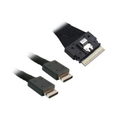 Кабель Luxshare L285SL016-SD-R, SlimSAS SFF8654(x8) to 2x OCuLink SFF8612(x4), 100см
