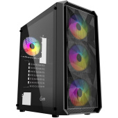 Корпус Powercase Корпус Powercase Mistral Edge, Tempered Glass, 4x 120mm 5-color fan, чёрный, ATX (CMIEB-L4)