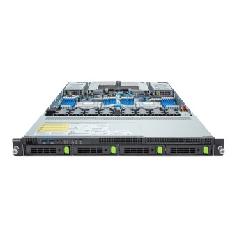 Серверная платформа Gigabyte R183-Z90-AAV1 1U, 2x SP5, 24x DDR5, 4x 3.5" SAS/SATA/NVME, 2x PCIE Gen5 x16, 2x OCP 3.0 x16, 2x 1600W