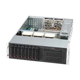 Корпус SuperMicro CSE-835TQC-R1K03B 3U 8-Port Backplane Supports 8 x 3.5" SAS3/SATA3 HDD/SSD with 2x mini SAS HD connectors,1000W Redundant High-efficiency Titanium Level Power Supplies,7x Full-height, Full-length Expansion Slots