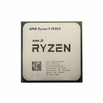 Центральный Процессор AMD RYZEN 9 5950X BOX (100-100000059WOF) (Vermeer, 7nm, C16/T32, Base 3,40GHz, Turbo 4,90GHz, Without Graphics, L3 64Mb, TDP 105W, w/o cooler, SAM4) (312745)