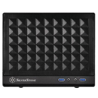 Корпус Silverstone SST-SG13B Sugo Mini-ITX Compact Computer Cube Case, Mesh Front Panel, black, RTL {4}