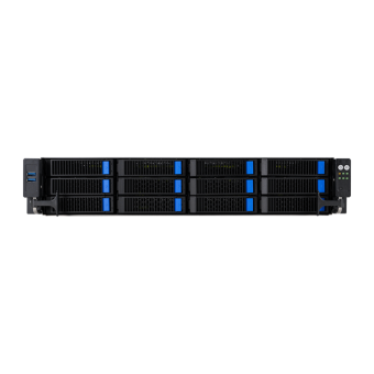 Серверная платформа  ASUS RS520A-E12-RS12U: 2U, 1x AMD EPYC 9004 SP5, 24x DDR5 RDIMM 4800, 12x 2.5/3.5" SAS/SATA/NVME, 2x 2.5" SATA, 5x PCIe 5.0, 2x M.2, 1x OCP 3.0 x16, 2x 1GbE, 2x 1600W (90SF02G1-M002Y0)