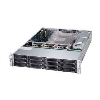 Корпус SuperMicro CSE-826BE1C4-R1K23LPB 8x 3.5" SAS/SATA, 4x 3.5 SAS/SATA/NVME, E-ATX, 12Gb/s EOB backplane, 2x 1200W, 2U, Black, rail kit 