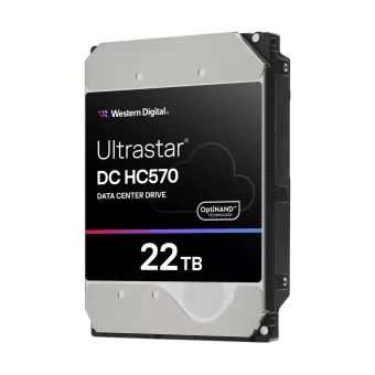 Жесткий диск серверный WD Ultrastar DC HC570 WUH722222ALE6L4 22TB, 3.5", SATA 6Gb/s, 7200rpm, 512MB, 512e/4Kn, CMR (0f48155)