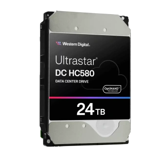 Жесткий диск серверный WD Ultrastar DC HC580 WUH722424ALE6L4 24TB, 3.5", SATA 6Gb/s, 7200rpm, 512MB, 512e/4Kn, CMR (0F62796)