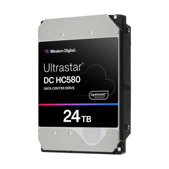 Жесткий диск серверный WD Ultrastar DC HC580 WUH722424ALE6L4 24TB, 3.5", SATA 6Gb/s, 7200rpm, 512MB, 512e/4Kn, CMR (0F62796)