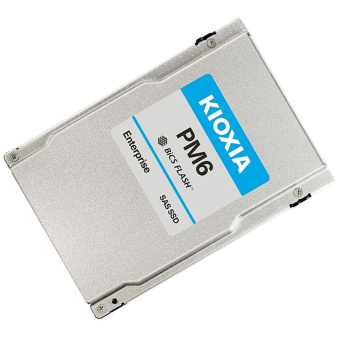 Твердотельный накопитель SSD KIOXIA PM6-R Enterprise KPM61RUG7T68 7680GB 2.5" SAS 24Gb/s, 4150/3700, IOPS 595/155K, MTBF 2.5M, TLC, 1DWPD, 15mm