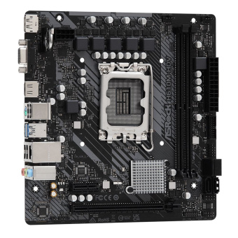 Материнская плата ASRock H610M-HDV, Socket 1700, Intel®H610, 2xDDR4-3200, D-SUB+HDMI+DP, 1xPCI-Ex16, 1xPCI-Ex1, 4xSATA3, 8 Ch Audio, 1xGLan, (4+2)xUSB2.0, (2+2)xUSB3.2, 1xPS/2, mATX, RTL {20} (936661)