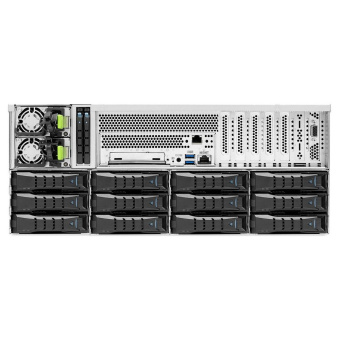 Платформа системного блока AIC SB402-TU_XP1-S402TU02 4U 24 bay, 12G (35X) EOB + 8 bay Tri-mode + 4 bay SAS/SATA, CRPS 1200W 1+1, 2x 7mm hot-swap SATA OS, Tucana motherboard, Intel Lewisburg, DDR4 RDIMM x16, Intel PCH C621A, 1 x GbE dedicate IPMI, 3x PCIe