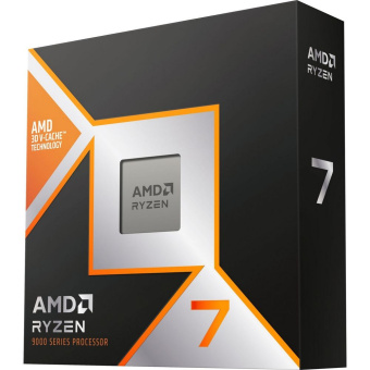 Процессор AMD RYZEN 7 9800X3D (Granite Ridge, 4nm, C8/T16, Base 4,7GHz, Turbo 5,2GHz, GPU Radeon Graphics, L3 96Mb, TDP 120W, SAM5) BOX w/o fan, 100-100001084WOF