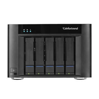 Платформа СХД Infortrend EonStor GSe Pro 200 5bay, NAS, SAN, object storage, Intel D1517 CPU, 2x 4GB, 2x 10GbE SFP+, 2x 1GbE, 2x USB 3.1 Gen2, 2x USB 3.0, 2x host board slot(s), 1x PSU 250W