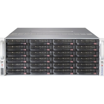 Корпус SuperMicro CSE-847BE2C-R1K28WB 4U, 36 x 3.5" SAS HDD, тип совм. мат.плат: 12"x10", 13.68"x13", 9.6"x9.6", 7 слотов расширения (3 LP), семь 80мм вентиляторов, 2 x LAN, БП 1280Вт 80Plus Platinum