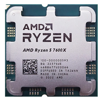 Центральный Процессор AMD RYZEN 5 7600X BOX (Raphael, 5nm, C6/T12, Base 4,70GHz, Turbo 5,30GHz, RDNA 2 Graphics, L3 32Mb, TDP 105W, w/o cooler, SAM5)