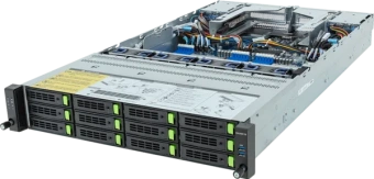 Gigabyte Server Platform R283-Z94 Rev.3x / 2U / 2xAMD (9004/9005) / 2xHS / 24xDIMM / 12xLFF NVME/SAS/SATA + 4xSFF SATA/SAS + 3xM.2 PCIe Gen3 / 2x1GbE / 2xOCP 3.0 / 2xFHHL / 2x1600W / Rails / 1Y