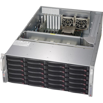 Корпус SuperMicro CSE-846BE1C-R1K23B 24x 3.5" SAS/SATA, E-ATX, 12Gb/s EOB backplane, 2x 1200W, 4U, Black, rail kit