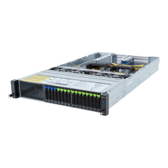 Серверная платформа  Gigabyte R283-SF1-ABL 2U, 2x LGA4677, 32x DDR5, 12x 2.5" SAS/SATA/NVME, 4x 2.5" SAS/SATA, 4x PCIE Gen5 x16 GPU, 1x PCIE Gen5 x16, 1x OCP 3.0 x16, 2x 2700W
