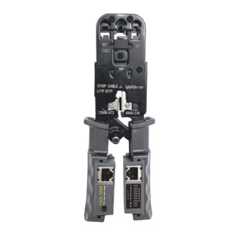 Инструмент обжимной Hyperline WRline WR-022 Кримпер 3 В 1 для RJ-45, RJ-11/12 с тестером