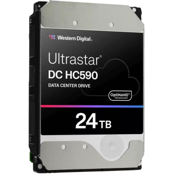 Жесткий диск серверный WD Ultrastar DC HC590 WUH722624ALE6L4 24TB, 3.5", SATA 6Gb/s, 7200rpm, 512MB, 512e/4Kn, CMR (0f65684)