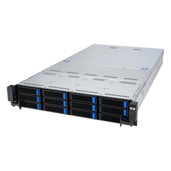 Серверная платформа  ASUS RS520A-E12-RS12U: 2U, 1x AMD EPYC 9004 SP5, 24x DDR5 RDIMM 4800, 12x 2.5/3.5" SAS/SATA/NVME, 2x 2.5" SATA, 5x PCIe 5.0, 2x M.2, 1x OCP 3.0 x16, 2x 1GbE, 2x 1600W (90SF02G1-M002Y0)