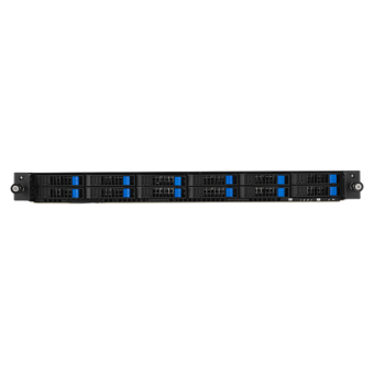 Серверная платформа ASUS RS501A-E12-RS12U: 1U, 1x AMD EPYC 9004/9005 SP5, 24x DDR5 RDIMM 4800/5200, 12x 2.5" SAS/SATA/NVME, 1x PCIE Gen5 x8, 2x PCIE Gen5 x16, 2x M.2, 1x OCP 3.0 x16, 2x 1GbE, 2x 1600W (90SF03Y1-M00LN0)