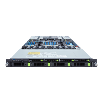 Серверная платформа Gigabyte R183-S91-AAD1 1U, 2x LGA4677, 32x DDR5, 4x 2.5" SAS/SATA/NVME, 4x 3.5" SAS/SATA/NVME, 2x PCIE Gen5 x16, 2x OCP 3.0 x16, 2x 1600W