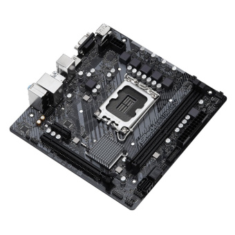 Материнская плата ASRock H610M-HDV, Socket 1700, Intel®H610, 2xDDR4-3200, D-SUB+HDMI+DP, 1xPCI-Ex16, 1xPCI-Ex1, 4xSATA3, 8 Ch Audio, 1xGLan, (4+2)xUSB2.0, (2+2)xUSB3.2, 1xPS/2, mATX, RTL {20} (936661)