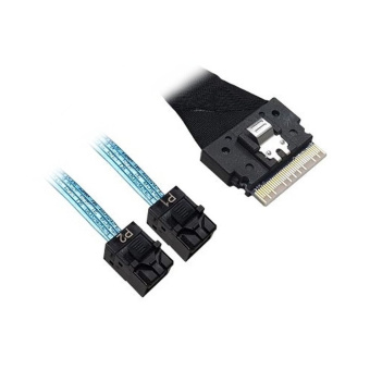 Кабель ACD-60003-MD Slimline SASx8 (SFF8654) -to- 2 SAS HD x4 (SFF8643 SAS Connections), 1M, (аналог Broadcom 05-60003-00)