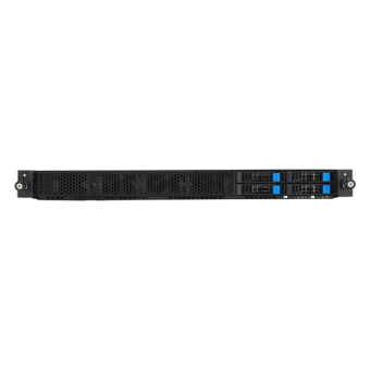 Серверная платформа ASUS RS501A-E12-RS4U, 1U, 1x AMD EPYC 9004/9005 SP5, 24x DDR5 RDIMM 4800/5200, 4x 2.5" SAS/SATA/NVME, 1x PCIE Gen5 x8, 2x PCIE Gen5 x16, 2x M.2, 1x OCP 3.0 x16, 2x 1GbE, 2x 1600W (90SF03Y1-M00M50)