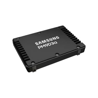 Накопитель SSD Samsung Enterprise PM9D3a MZWL67T6HBLC-00AW7 7680GB, 2.5"(U.2), R12000/W6000 Mb/s, 2000K/300K IOPS, PCIe5.0 1x4 NVMe 2.0, 1 DWPD/5Y TBW 14016TB