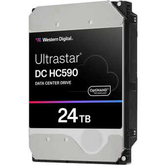 Жесткий диск серверный WD Ultrastar DC HC590 WUH722624ALE6L4 24TB, 3.5", SATA 6Gb/s, 7200rpm, 512MB, 512e/4Kn, CMR (0f65684)