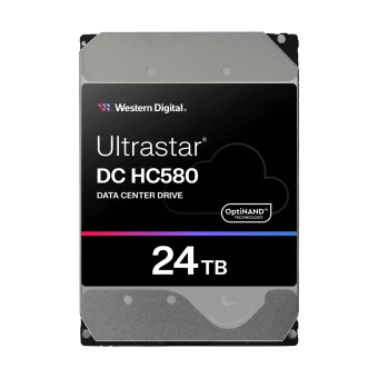 Жесткий диск серверный WD Ultrastar DC HC580 WUH722424ALE6L4 24TB, 3.5", SATA 6Gb/s, 7200rpm, 512MB, 512e/4Kn, CMR (0F62796)