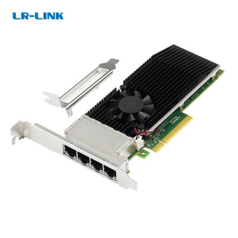 Сетевой адаптер Lr-Link LREC9804BT 4x 10Gbs, 4x RJ45, Intel XL710, PCIe 3.0 x8, LP