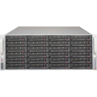 Корпус SuperMicro CSE-846BE1C-R1K23B 24x 3.5" SAS/SATA, E-ATX, 12Gb/s EOB backplane, 2x 1200W, 4U, Black, rail kit